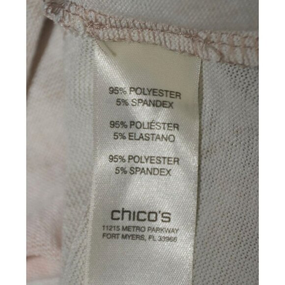 NWT Chico's CoziSoft Neutral Short Sleeve Blouse T-Shirt Top Size 2 US L - Picture 11 of 12